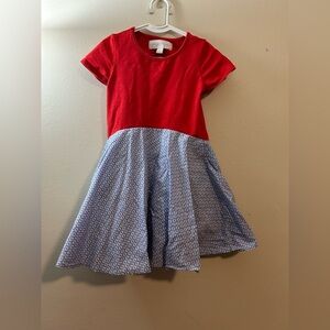Mabel + Honey Red  blue Dress Litte girl Size 5